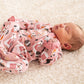 Halloween Hounds Ruffle Zip Footie - Dusty Rose
