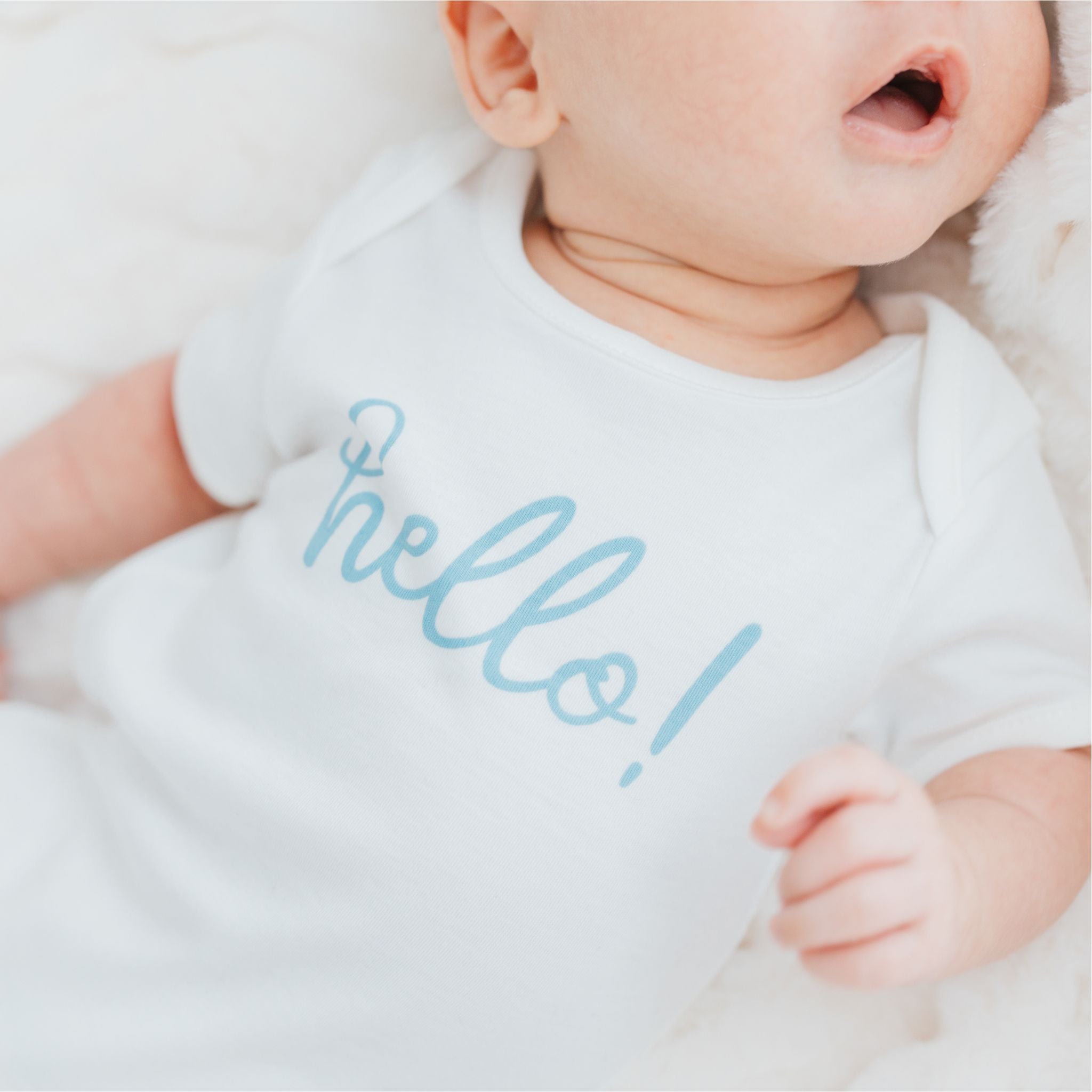 Hello! Bodysuit - Blue by Luna and Arlo