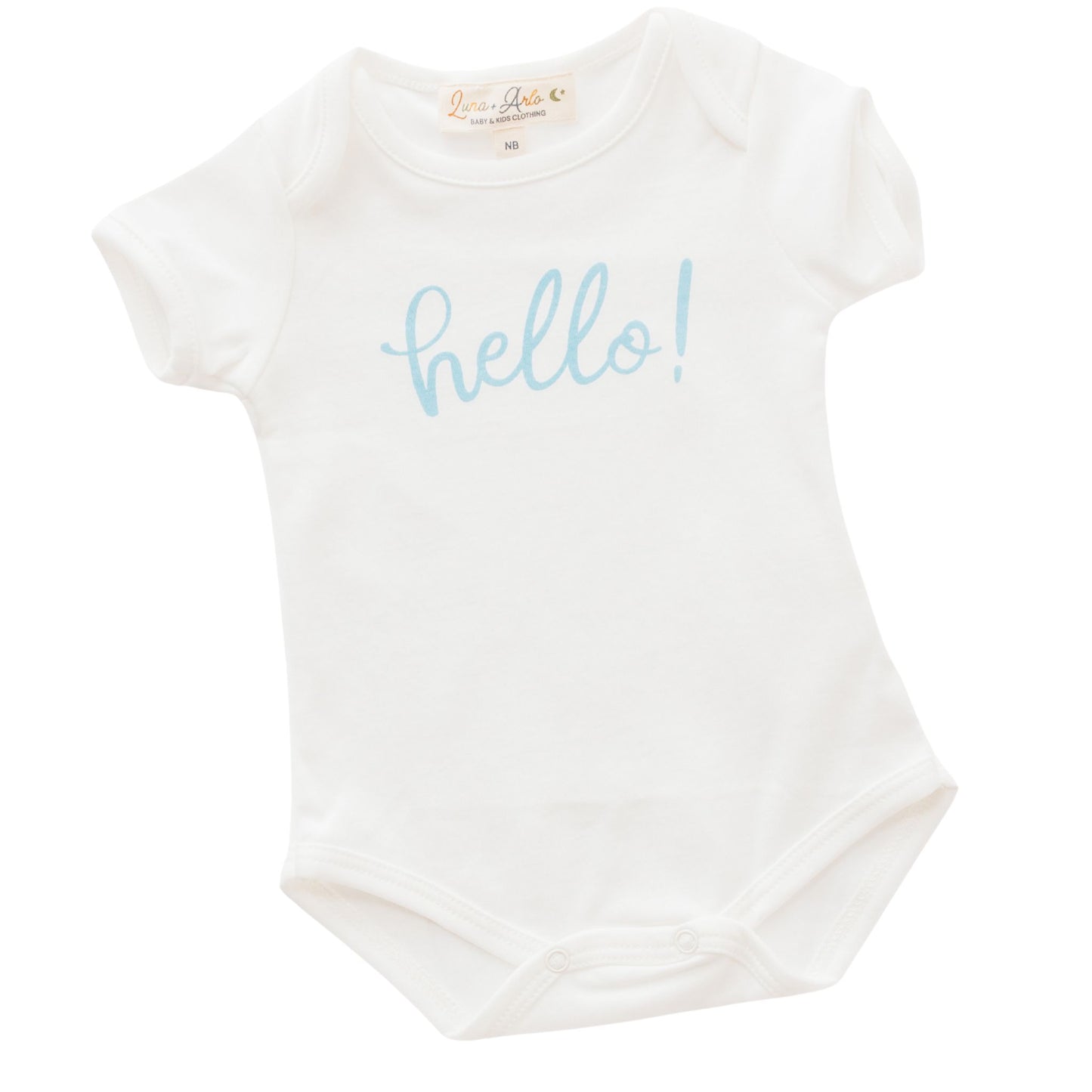 Hello! Bodysuit - Blue by Luna and Arlo