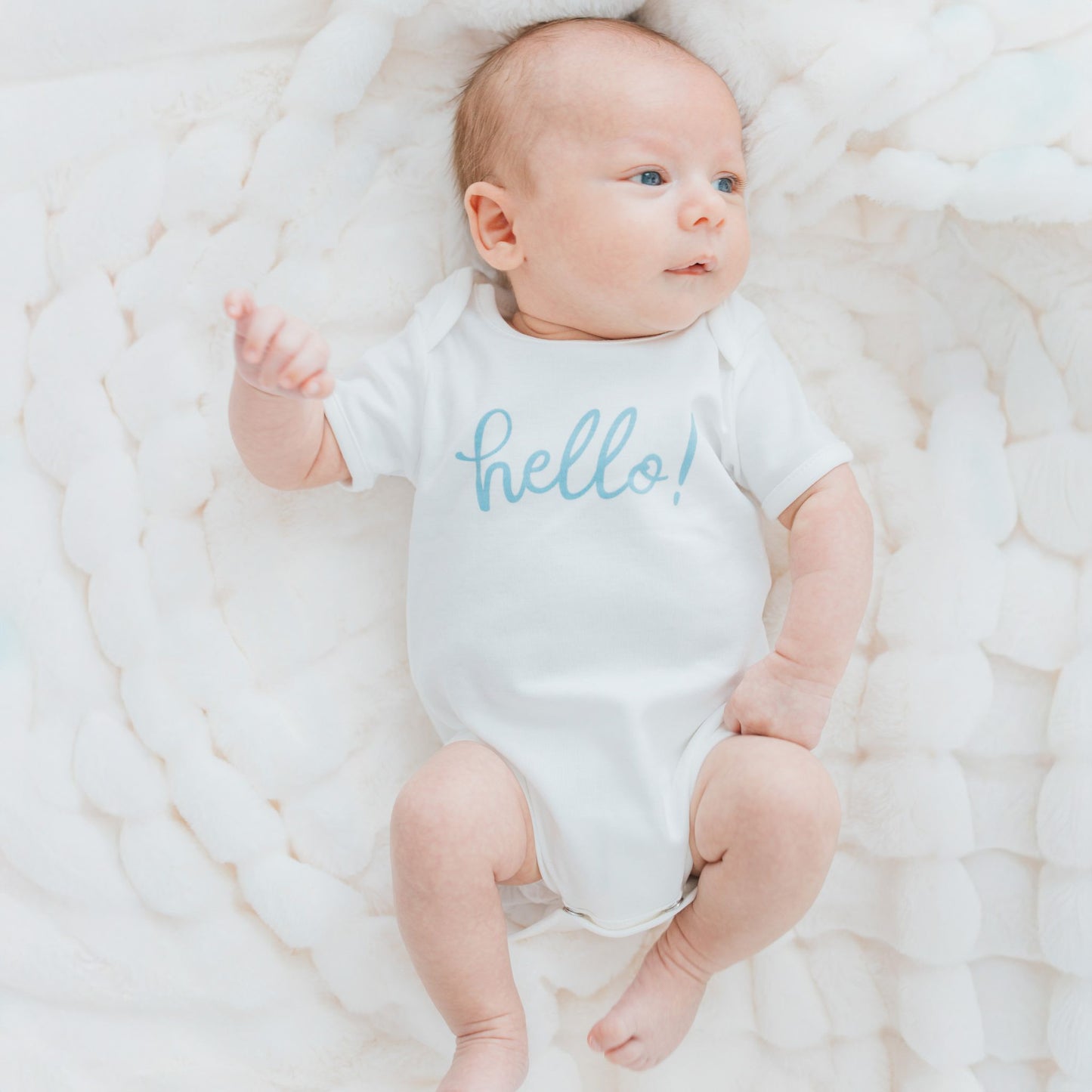 Hello! Bodysuit - Blue by Luna and Arlo