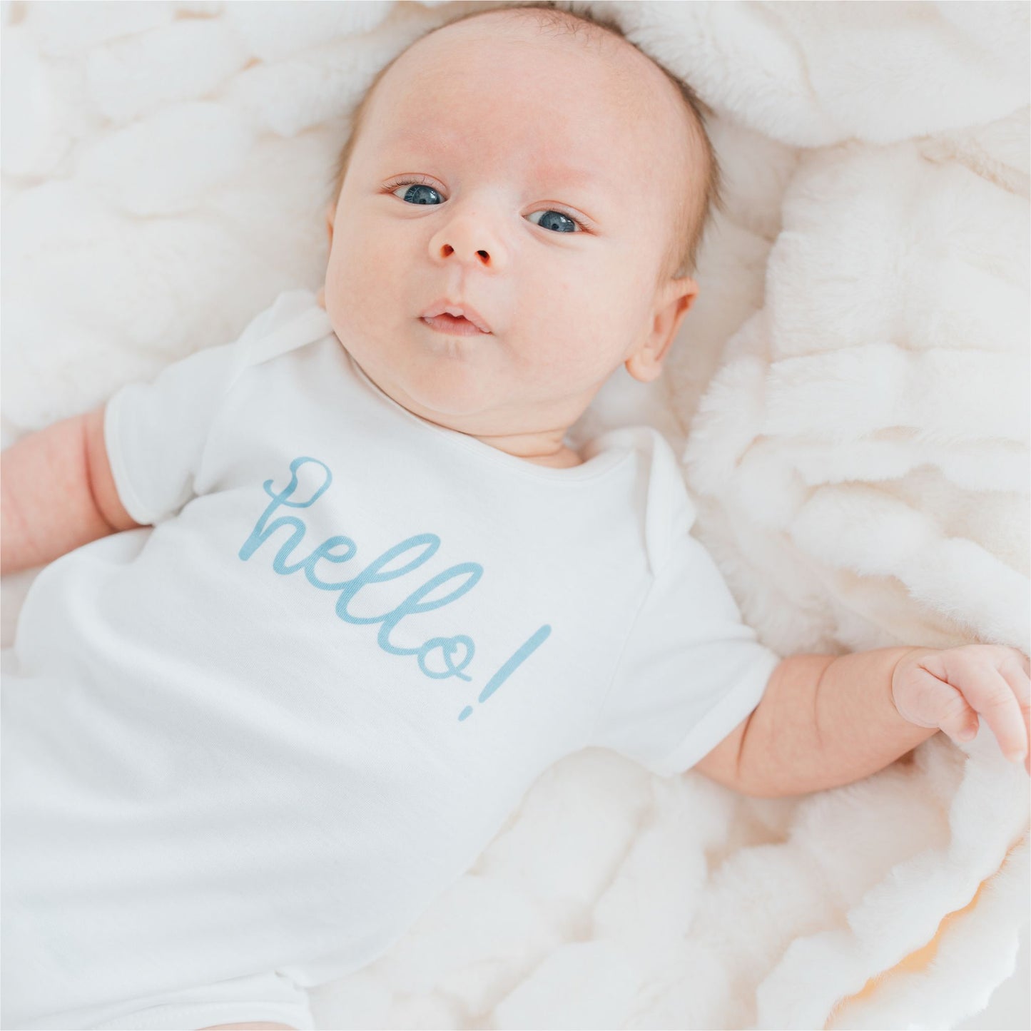 Hello! Bodysuit - Blue by Luna and Arlo
