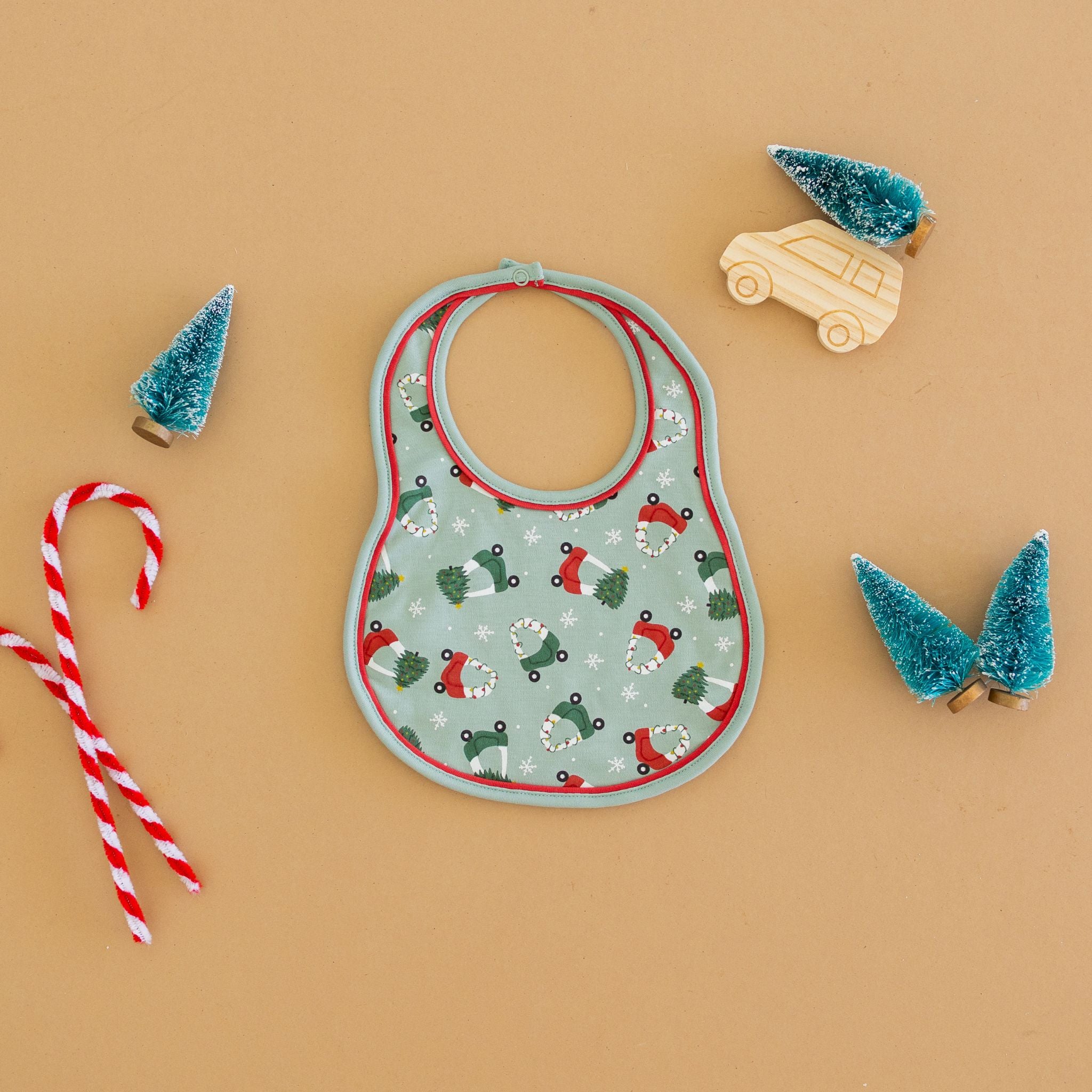 Deck the Wheels Bib - Luna and Arlo Unisex