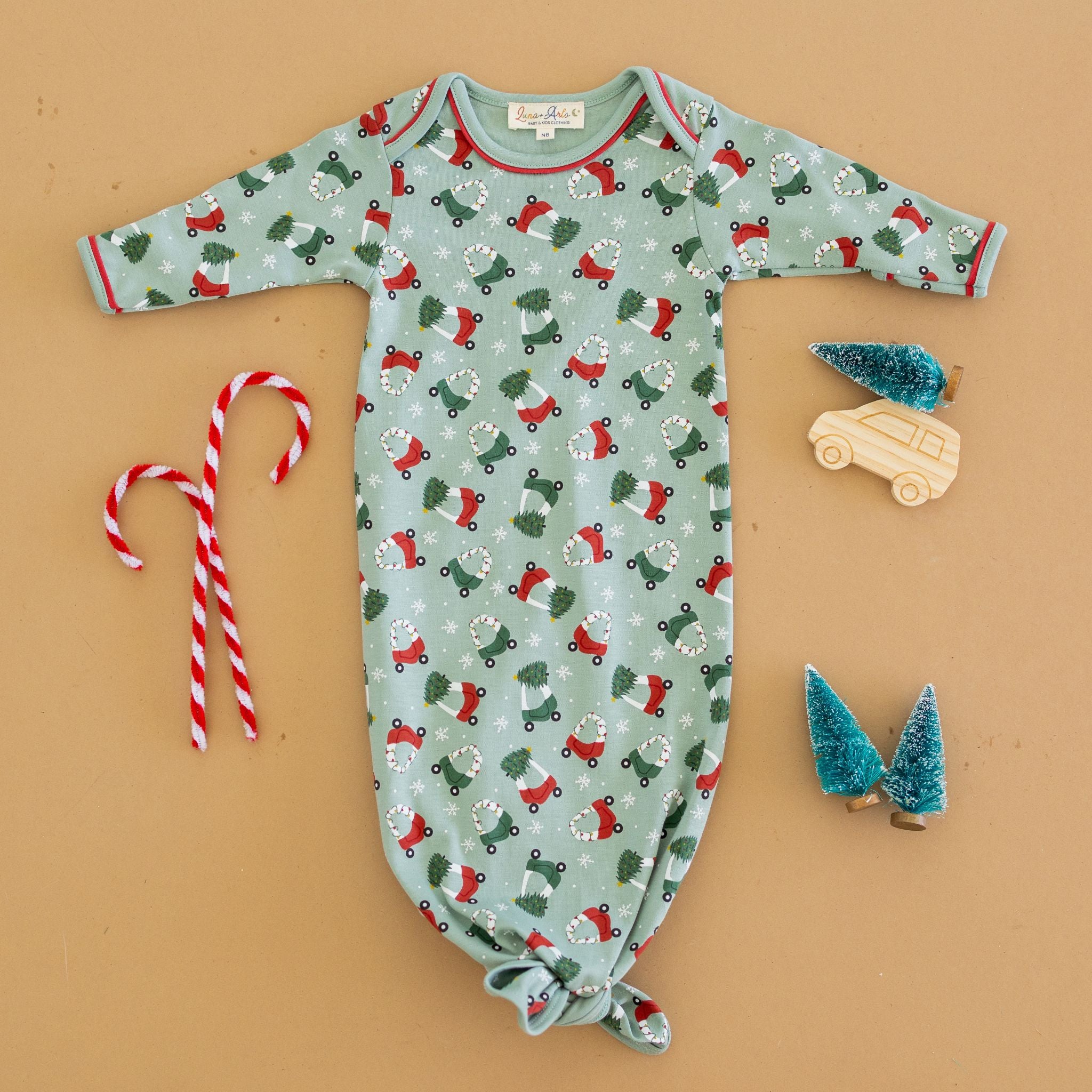 Deck the Wheels Knotted Gown - Luna and Arlo Unisex
