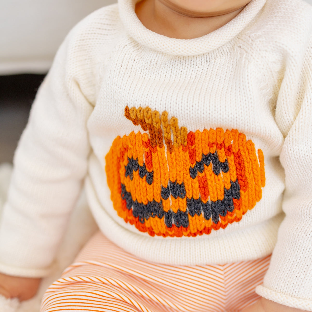 Pumpkin and Boo Pullover Sweater