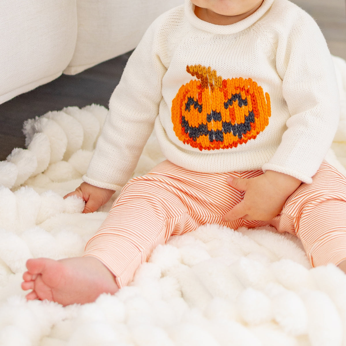 Pumpkin and Boo Pullover Sweater