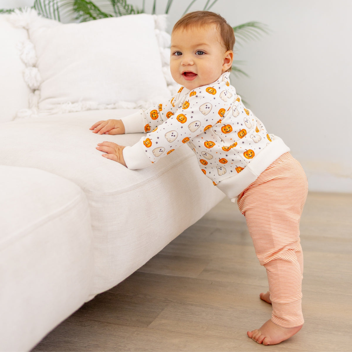 Pumpkin and Boo Pullover Sweatshirt