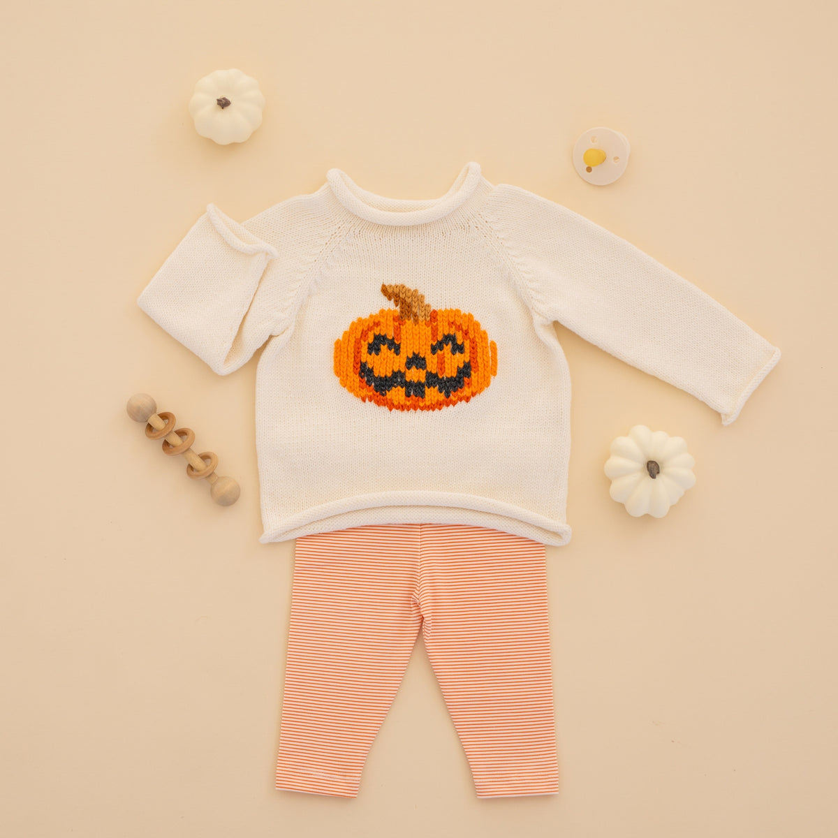 Pumpkin and Boo Pullover Sweater