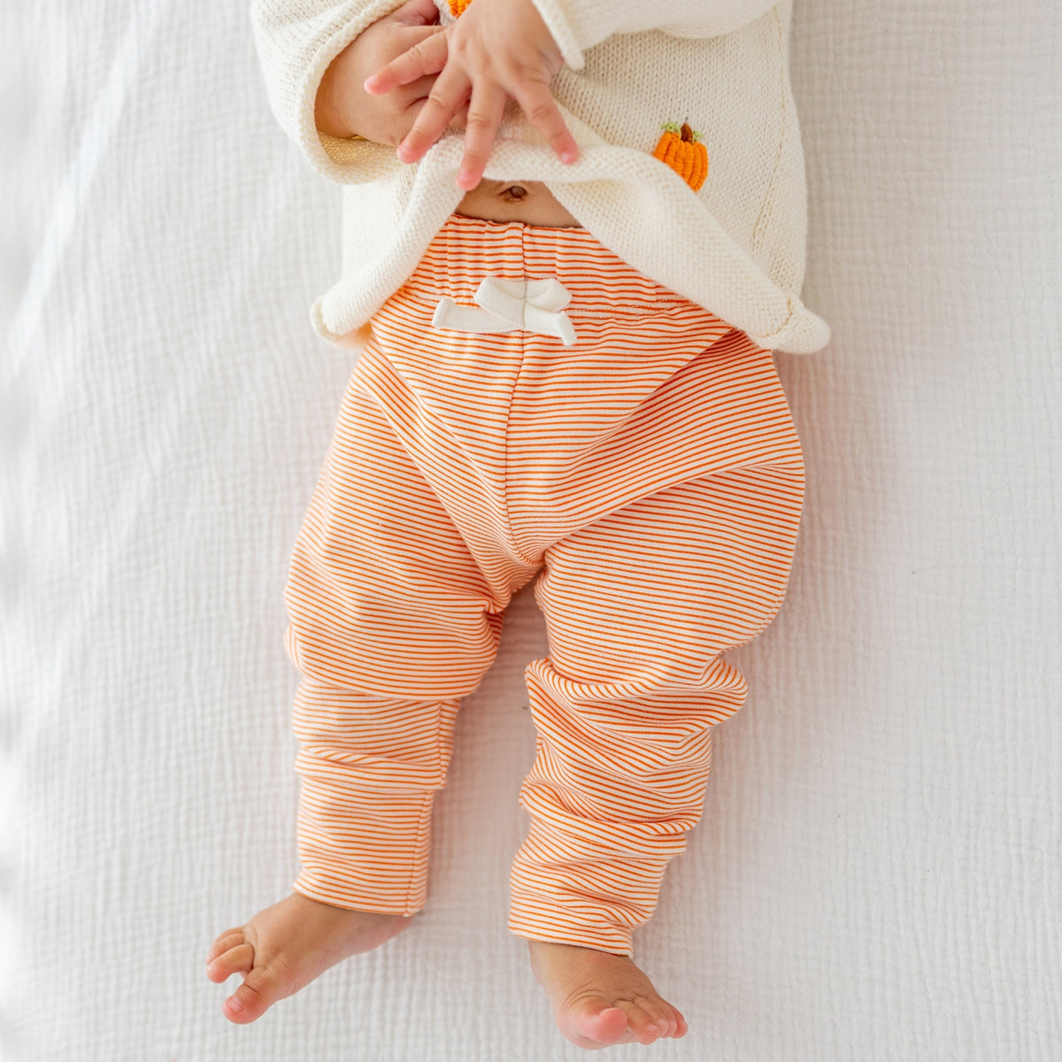 Joggers - Orange & White Stripe