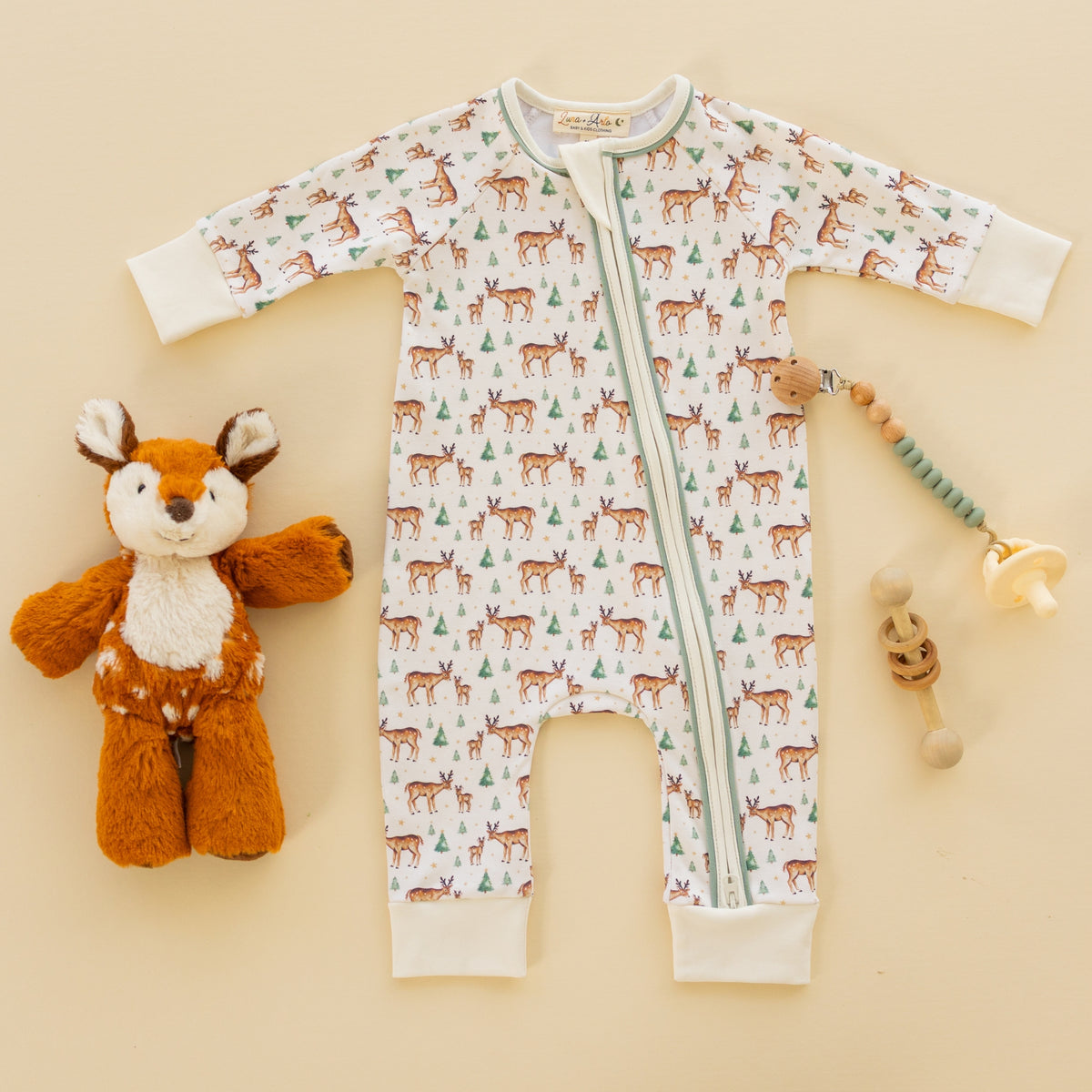 Woodland Buck Zip Playsuit