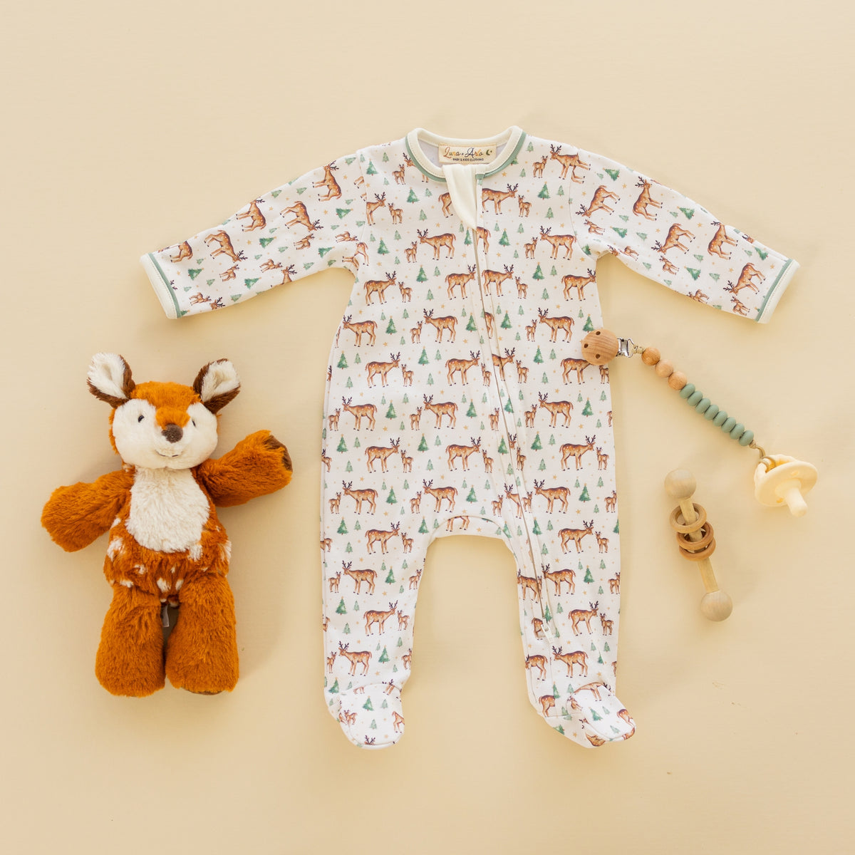 Woodland Buck Zip Footie