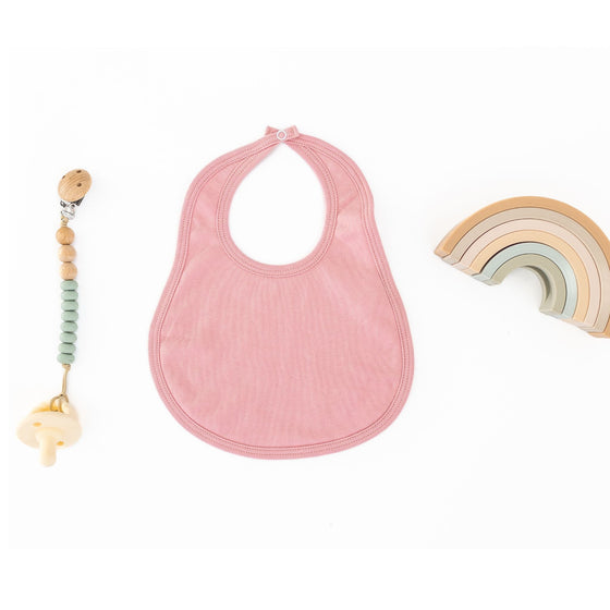 Luna & Arlo Basics Bib - Dusty Rose - Magnolia BabyBib
