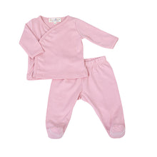  Luna & Arlo Basics Girl X - Tee Footed Pant Set - Dusty Rose - Magnolia Baby2pc Pant Set