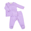 Luna & Arlo Basics Girl X - Tee Footed Pant Set - Wisteria - Magnolia Baby2pc Pant Set