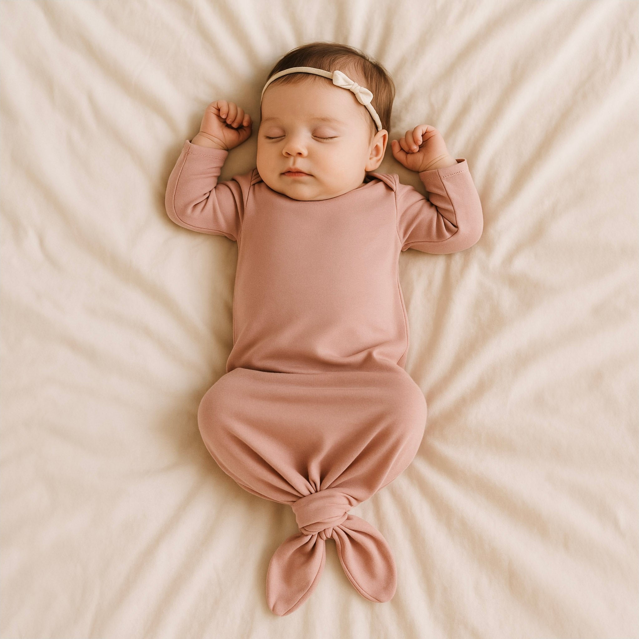 Luna & Arlo Basics Gown - Dusty Rose - Magnolia BabyGown