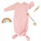 Luna & Arlo Basics Gown - Dusty Rose - Magnolia BabyGown