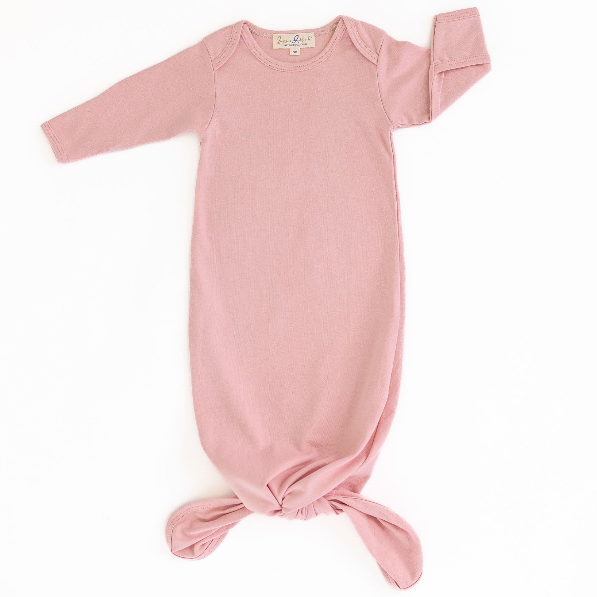 Luna & Arlo Basics Gown - Dusty Rose - Magnolia BabyGown