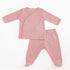 Luna & Arlo Basics Kimono Footed Pant Set - Dusty Rose - Magnolia Baby2pc Pant Set