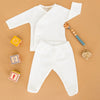 Luna & Arlo Basics Kimono Footed Pant Set - Ivory - Magnolia Baby2pc Pant Set