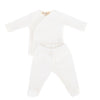 Luna & Arlo Basics Kimono Footed Pant Set - Ivory - Magnolia Baby2pc Pant Set