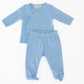 Luna & Arlo Basics Kimono Footed Pant Set - Sky - Magnolia Baby2pc Pant Set