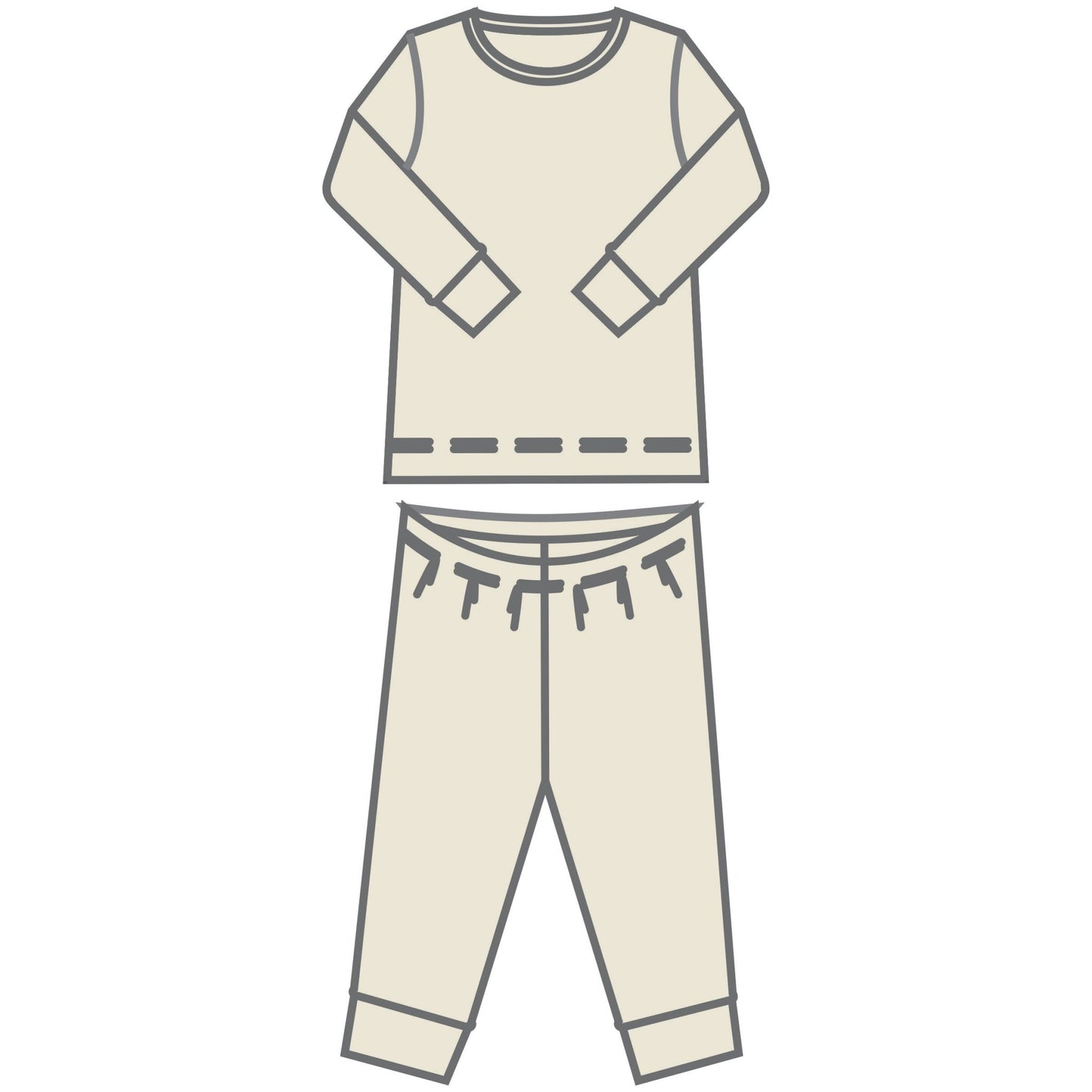 Luna & Arlo Basics Long Pajamas - Driftwood - Magnolia BabyLong Pajamas