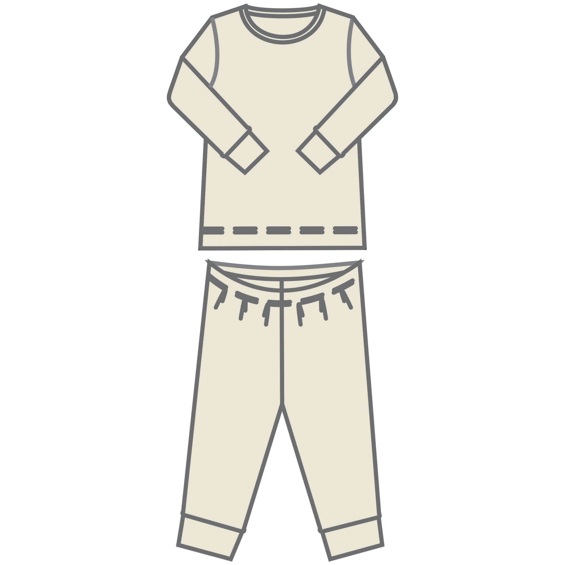 Luna & Arlo Basics Long Pajamas - Driftwood - Magnolia BabyLong Pajamas