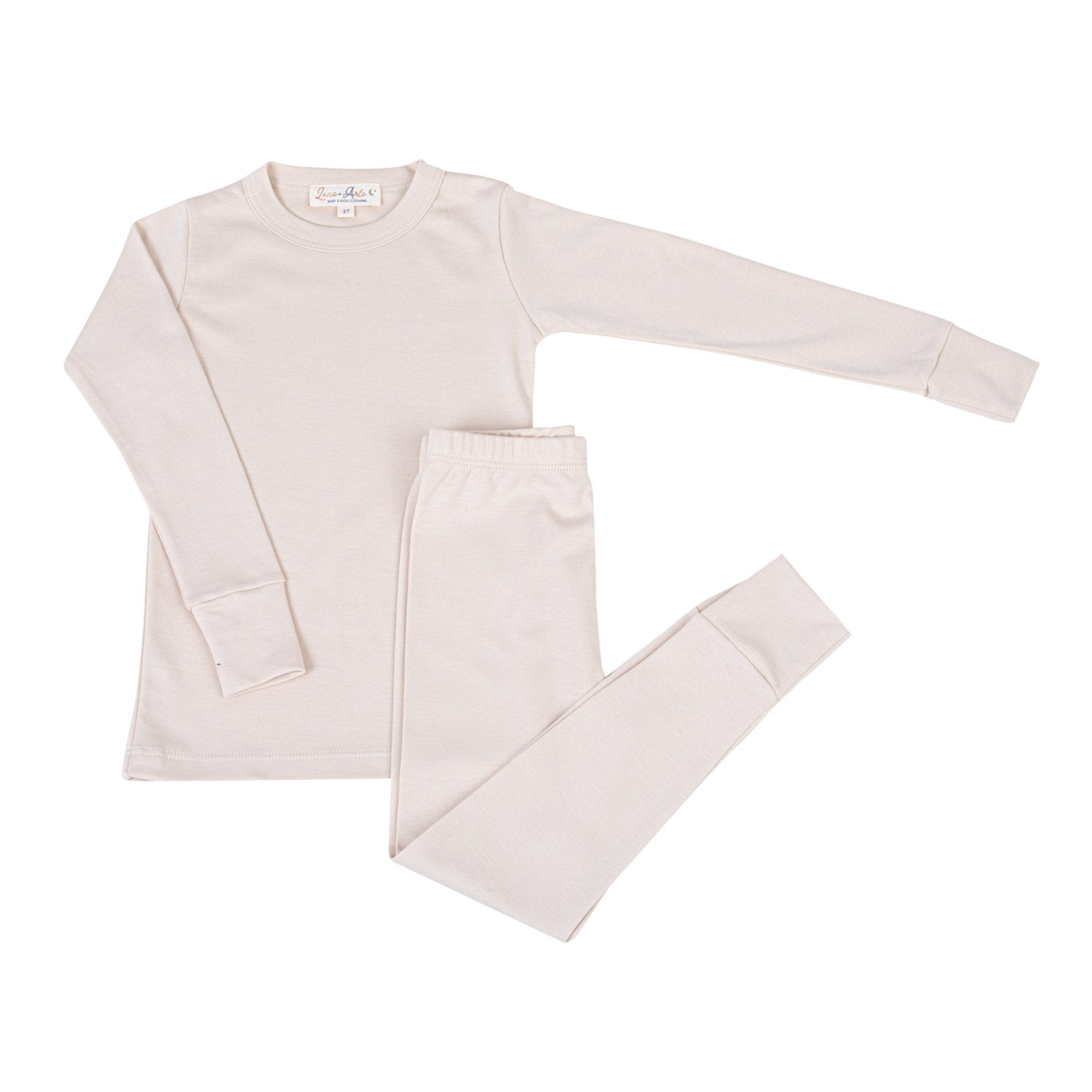 Luna & Arlo Basics Long Pajamas - Driftwood - Magnolia BabyLong Pajamas
