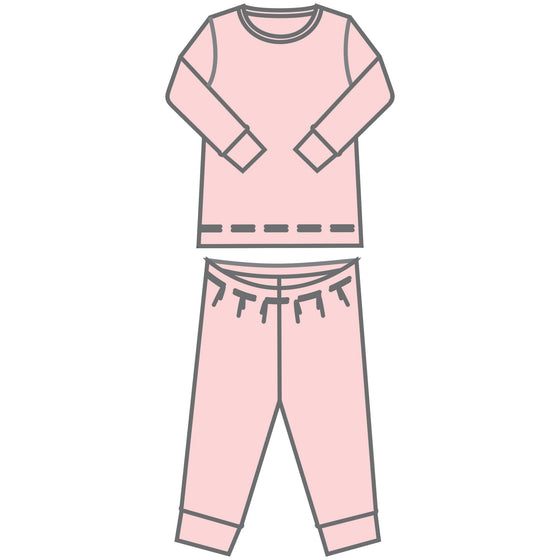 Luna & Arlo Basics Long Pajamas - Dusty Rose - Magnolia BabyLong Pajamas