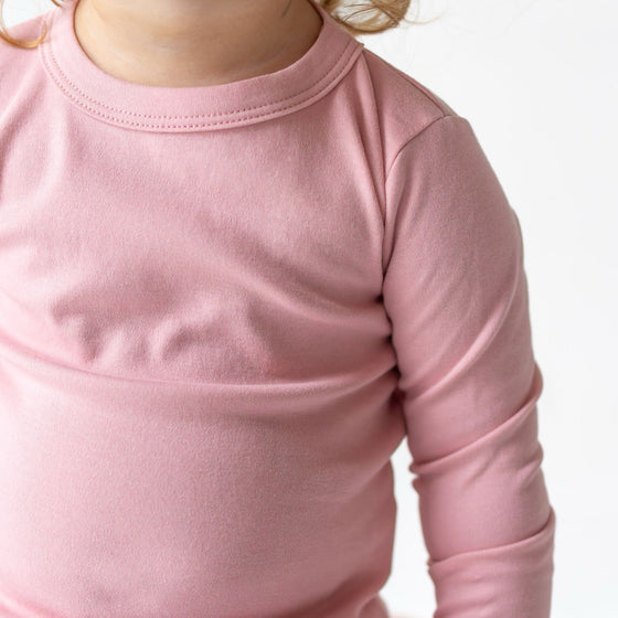 Luna & Arlo Basics Long Pajamas - Dusty Rose - Magnolia BabyLong Pajamas