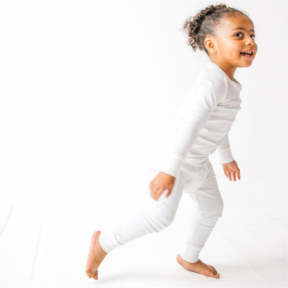 Luna & Arlo Basics Long Pajamas - Ivory - Magnolia BabyLong Pajamas
