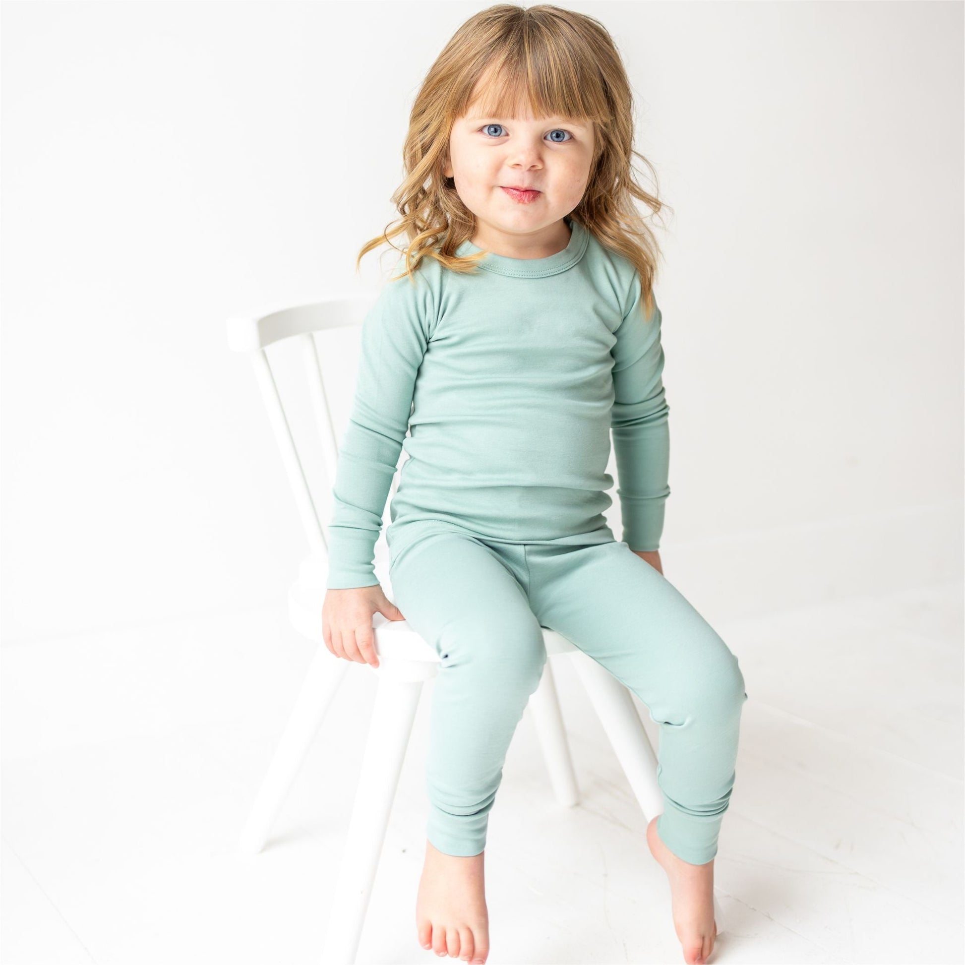 Luna & Arlo Basics Long Pajamas - Moss - Magnolia BabyLong Pajamas