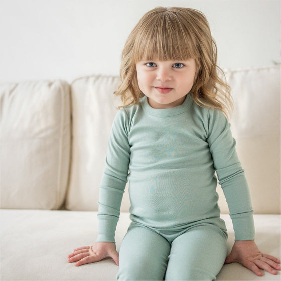 Luna & Arlo Basics Long Pajamas - Moss - Magnolia BabyLong Pajamas
