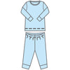 Luna & Arlo Basics Long Pajamas - Sky - Magnolia BabyLong Pajamas