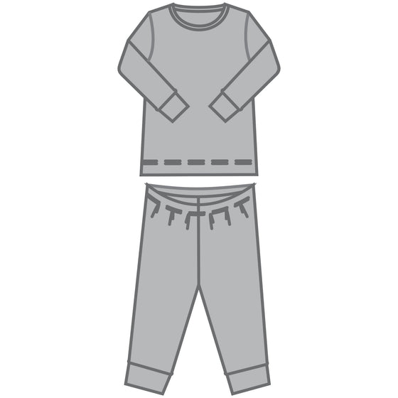 Luna & Arlo Basics Long Pajamas - Slate - Magnolia BabyLong Pajamas