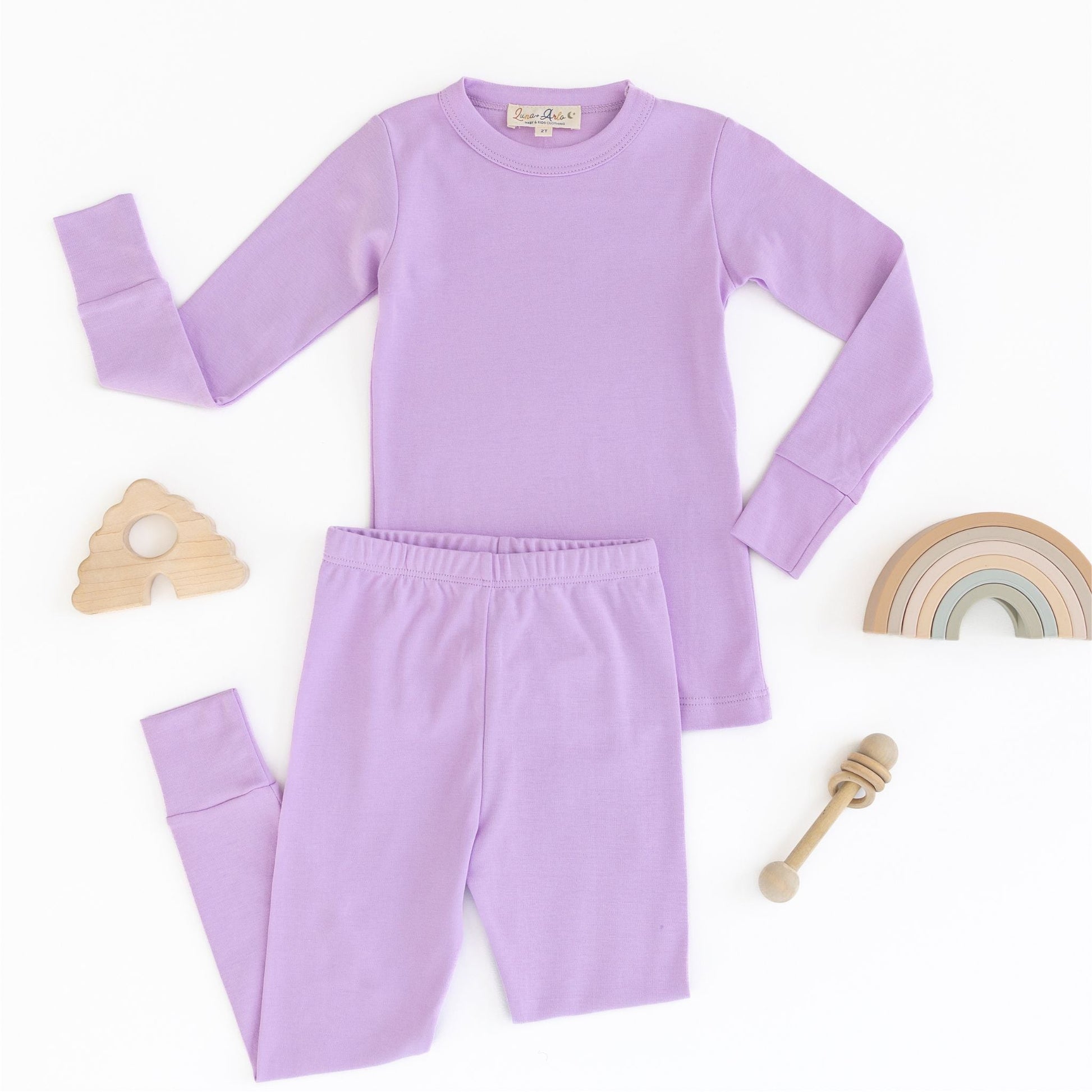 Luna & Arlo Basics Long Pajamas - Wisteria - Magnolia BabyLong Pajamas