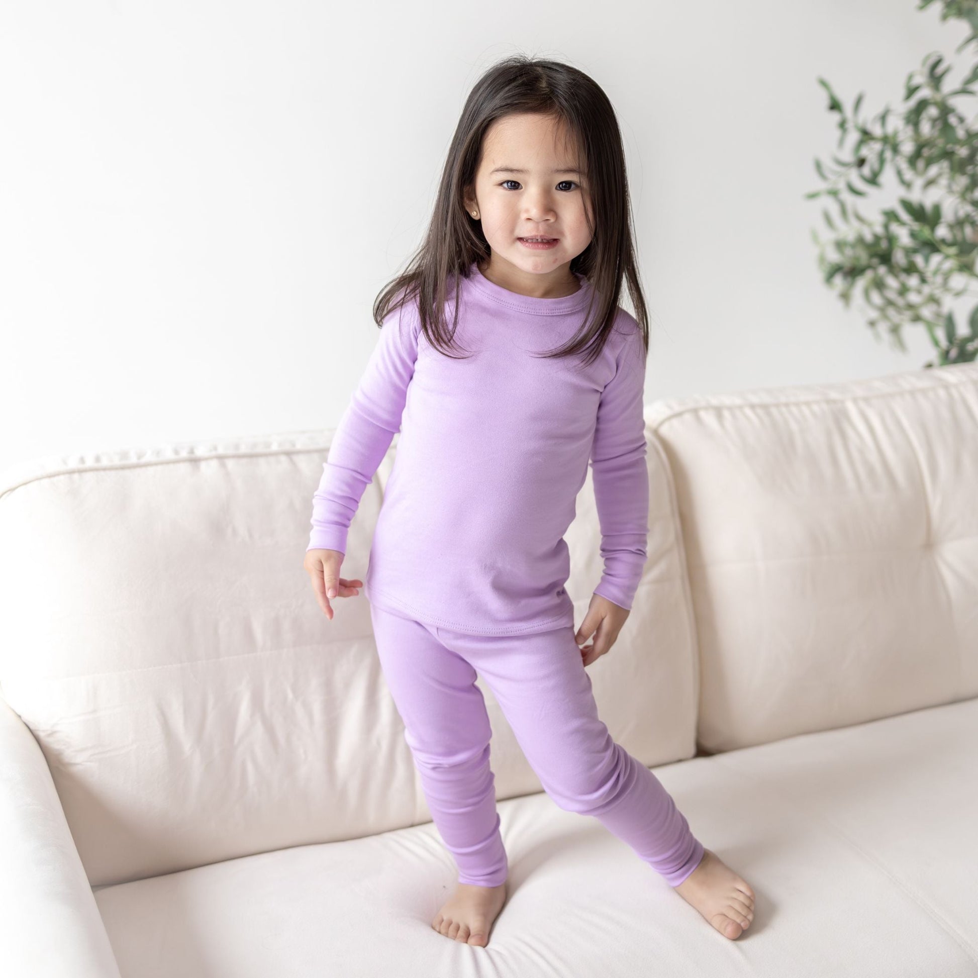 Luna & Arlo Basics Long Pajamas - Wisteria - Magnolia BabyLong Pajamas