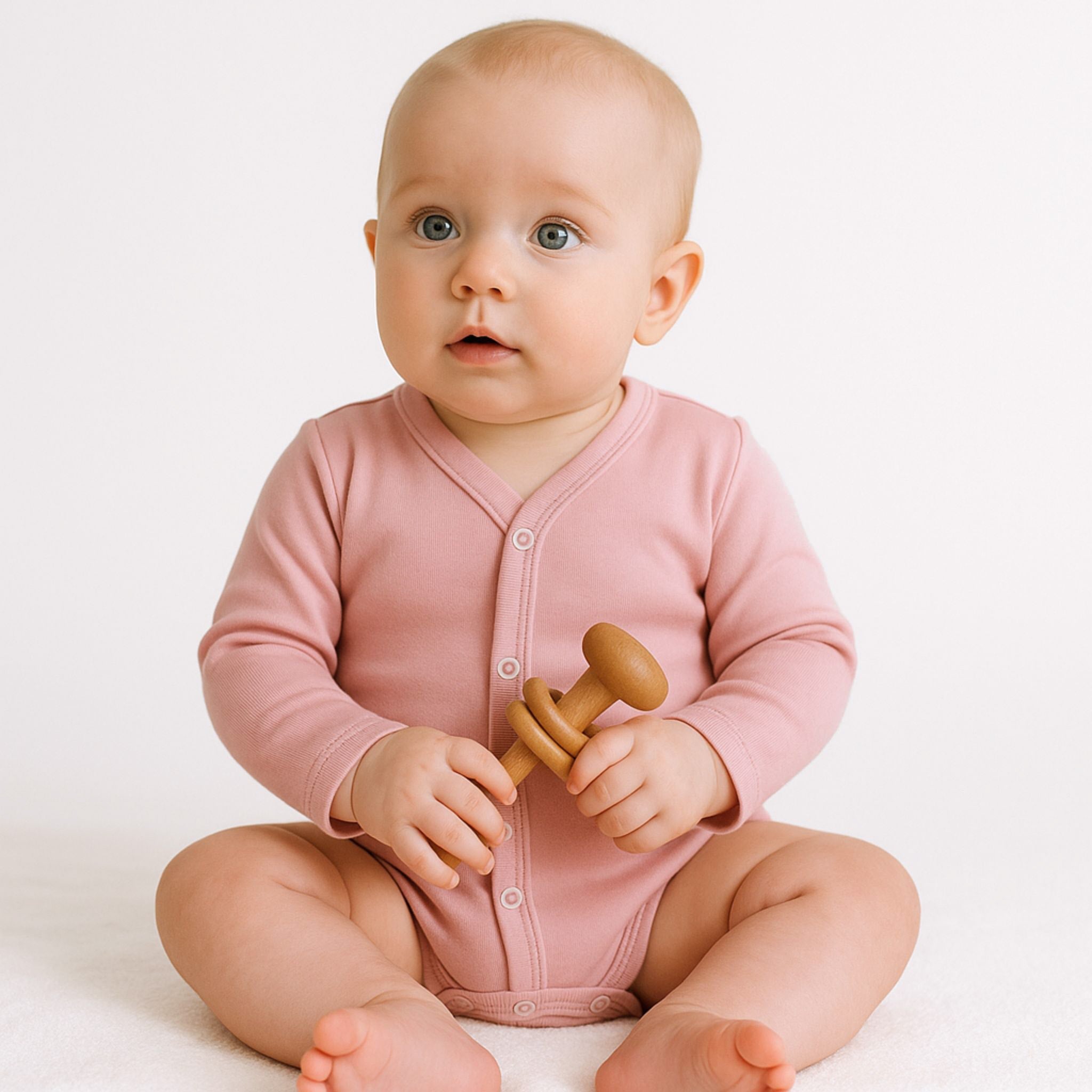 Luna & Arlo Basics Long Sleeve Bodysuit - Dusty Rose - Magnolia BabyBodysuit