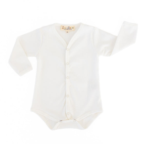 Luna & Arlo Basics Long Sleeve Bodysuit - Ivory - Magnolia BabyBodysuit