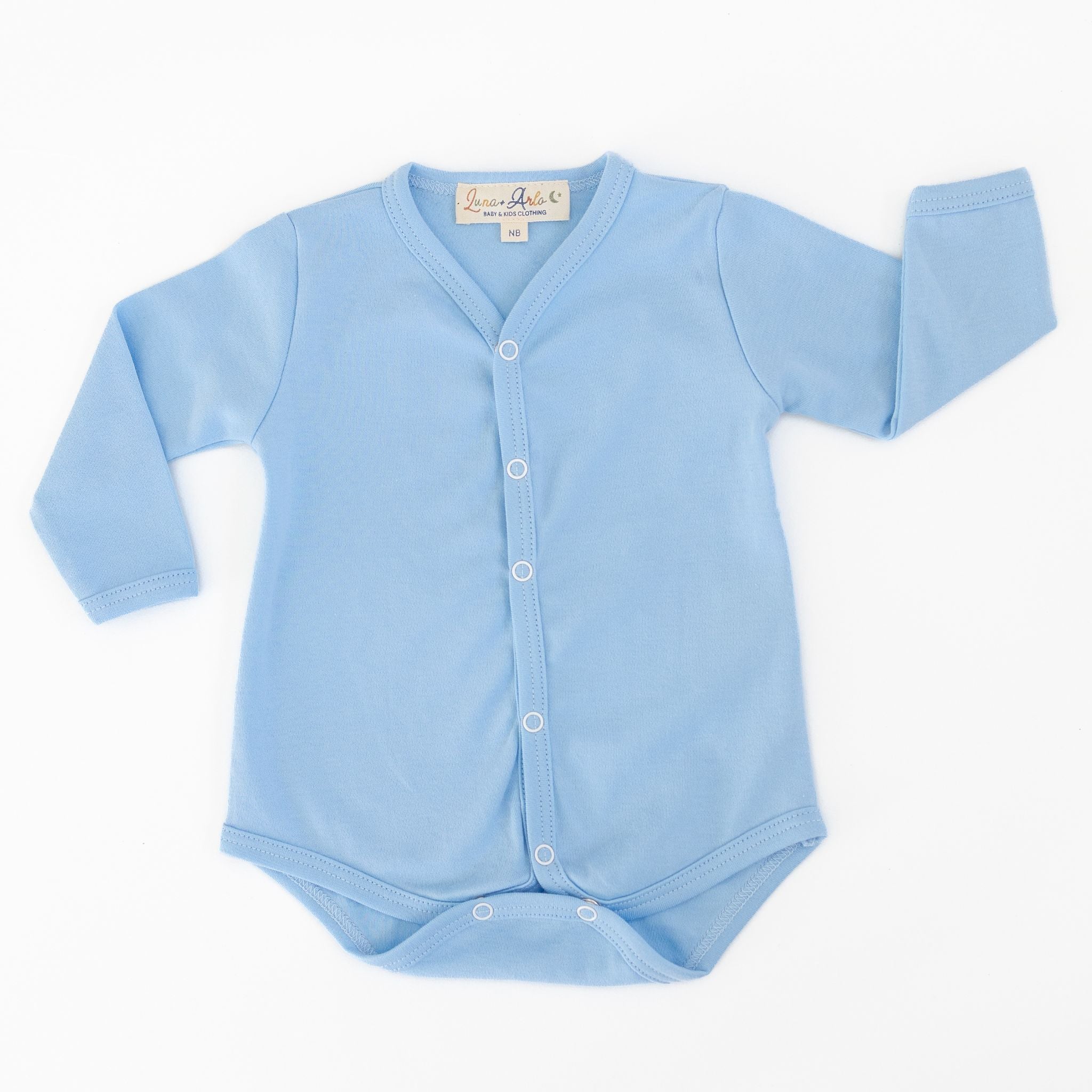 Luna & Arlo Basics Long Sleeve Bodysuit - Sky - Magnolia BabyBodysuit