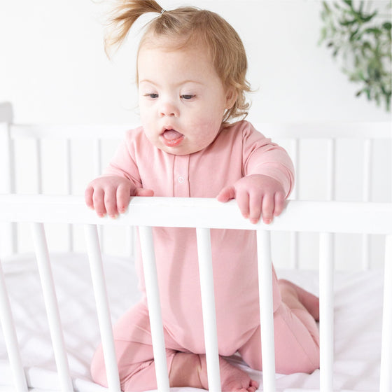 Luna & Arlo Basics Playsuit - Dusty Rose - Magnolia BabyPlaysuit