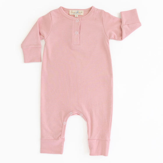 Luna & Arlo Basics Playsuit - Dusty Rose - Magnolia BabyPlaysuit