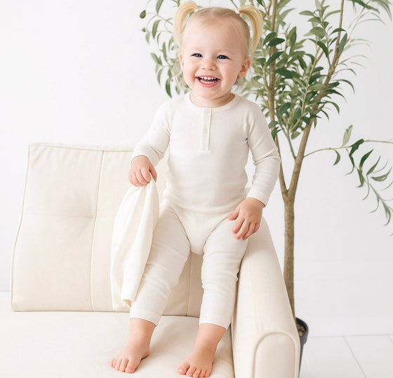 Luna & Arlo Basics Playsuit - Ivory - Magnolia BabyPlaysuit