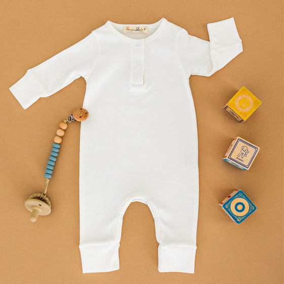 Luna & Arlo Basics Playsuit - Ivory - Magnolia BabyPlaysuit