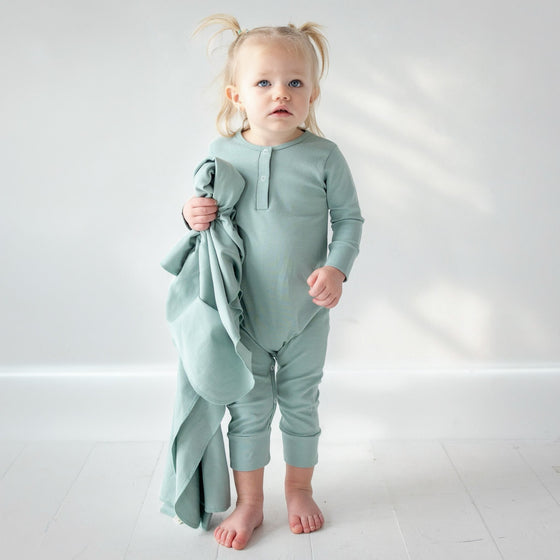 Luna & Arlo Basics Playsuit - Moss - Magnolia BabyPlaysuit