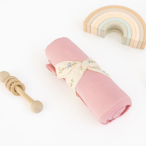 Luna & Arlo Basics Receving Blanket - Dusty Rose - Magnolia BabyReceiving Blanket