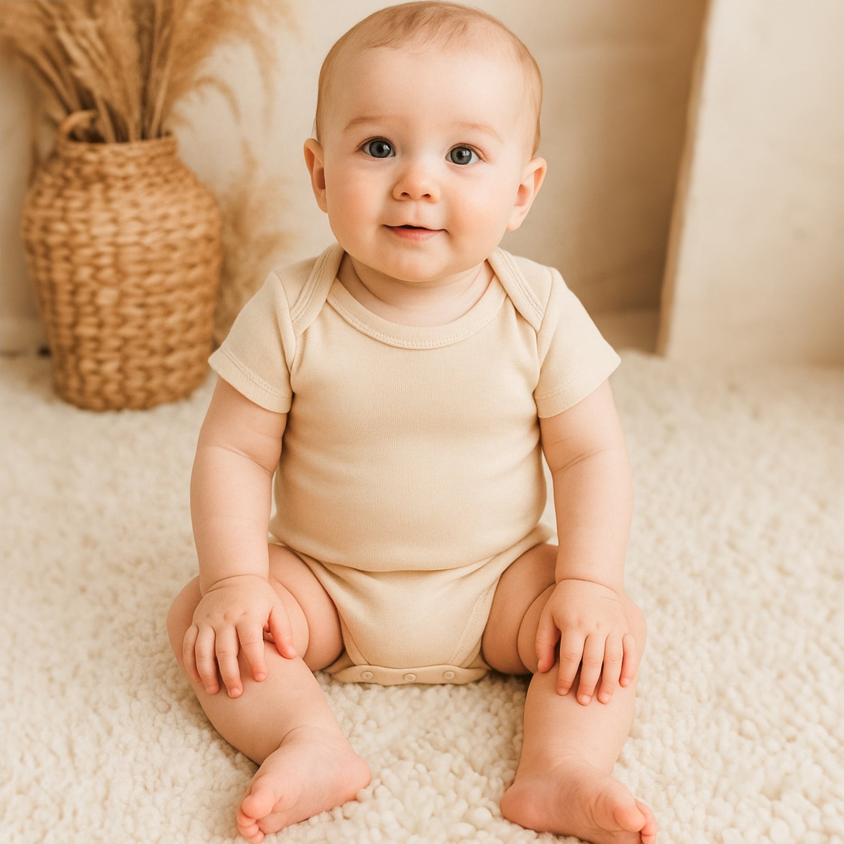 Luna & Arlo Basics Short Sleeve Bodysuit - Driftwood - Magnolia BabyBodysuit