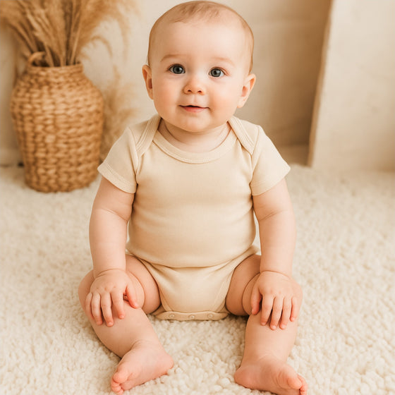 Luna & Arlo Basics Short Sleeve Bodysuit - Driftwood - Magnolia BabyBodysuit