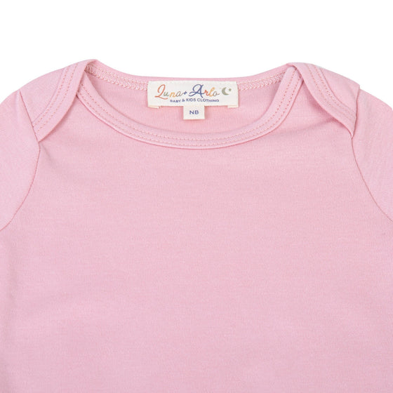 Luna & Arlo Basics Short Sleeve Bodysuit - Dusty Rose - Magnolia BabyBodysuit