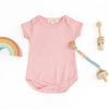 Luna & Arlo Basics Short Sleeve Bodysuit - Dusty Rose - Magnolia BabyBodysuit