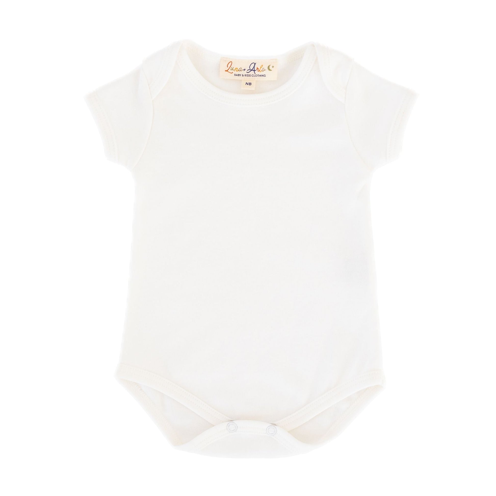 Luna & Arlo Basics Short Sleeve Bodysuit - Ivory - Magnolia BabyBodysuit